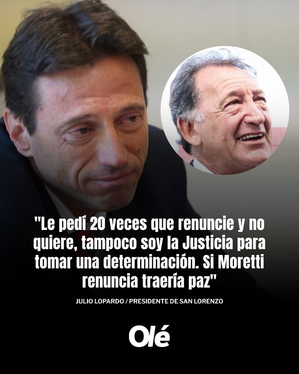 DiarioOle's tweet image. 🔵🔴 JULIO LOPARDO HABLÓ SOBRE EL PRESENTE DE SAN LORENZO
🗣️ “Las inhibiciones las vamos a levantar pero con más tiempo. Decidimos apostar a los chicos y no traer jugadores que no iban a cambiar la ecuación y que iban a tapar a los chicos. Eso sí, si no traemos no vamos a…