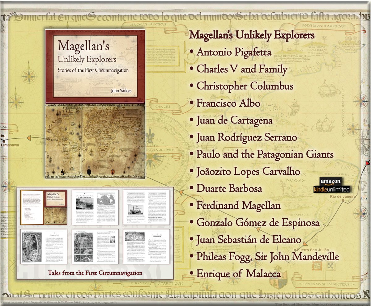 Magellan's Unlikely Explorers: First circumnavigation through stories of the far-fetched individuals who sailed … a three-year voyage that circled the globe, crossing a swatch of world-changing history along the way.  

#ASMSG
amazon.com/Magellans-Unli…