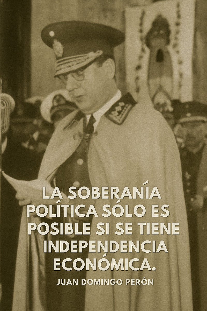 damiannnok's tweet image. “La soberanía política sólo es posible si se tiene independencia económica.”
No hay patria libre si la economía está en manos extranjeras.
