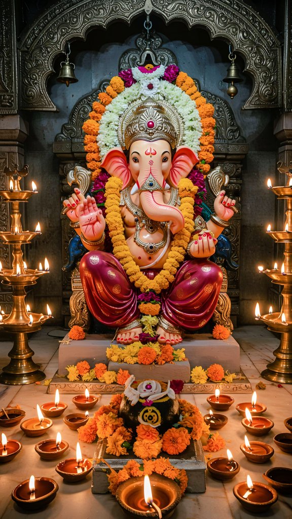 Forest_Mist11's tweet image. 🌺🌼वक्रतुण्ड महाकाय सूर्यकोटि समप्रभ🌼🌺
🌺🌼निर्विघ्नं कुरु मे देव सर्वकार्येषु सर्वदा🌼🌺
🧡🌸🪔🙏 ॐ गणेशाय नमः 🙏🪔🌸🧡
