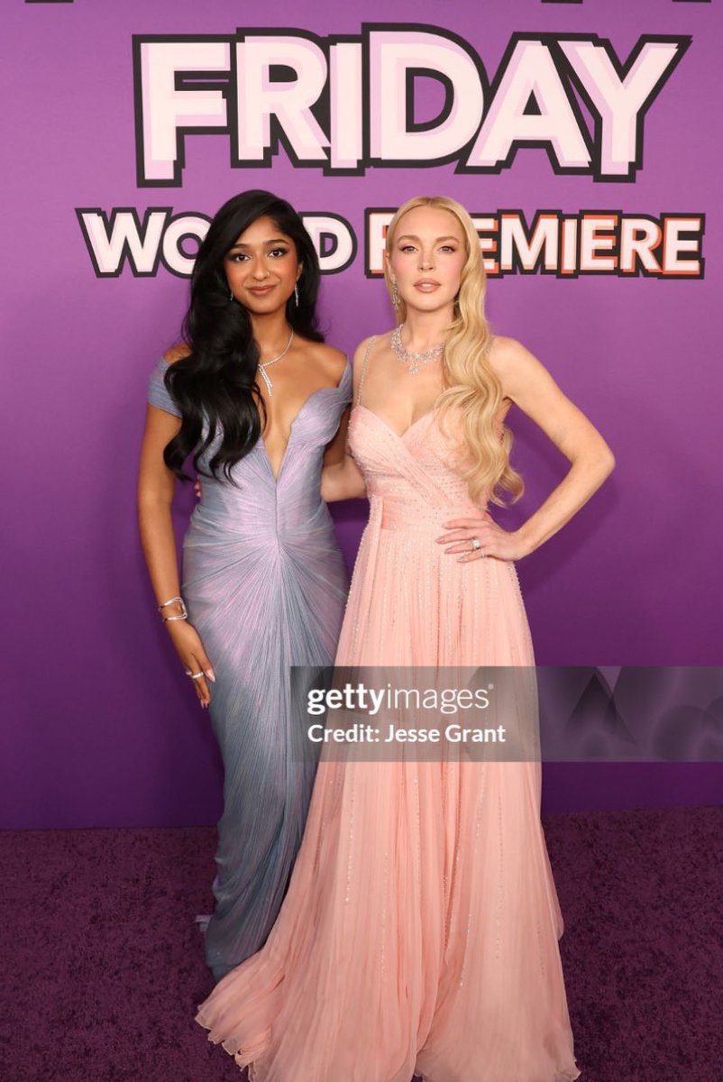 MaitreyiNews's tweet image. 📸 more of maitreyi ramakrishnan and londsay lohan at the los angelos freakier Friday premiere