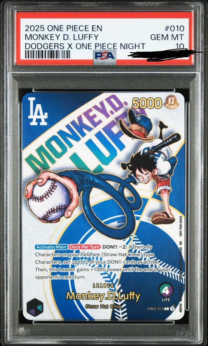 ドジャース　ルフィ　psa ドジャースルフィ！ PSA10取れた！最高！ #ドジャースルフィ #PSA10