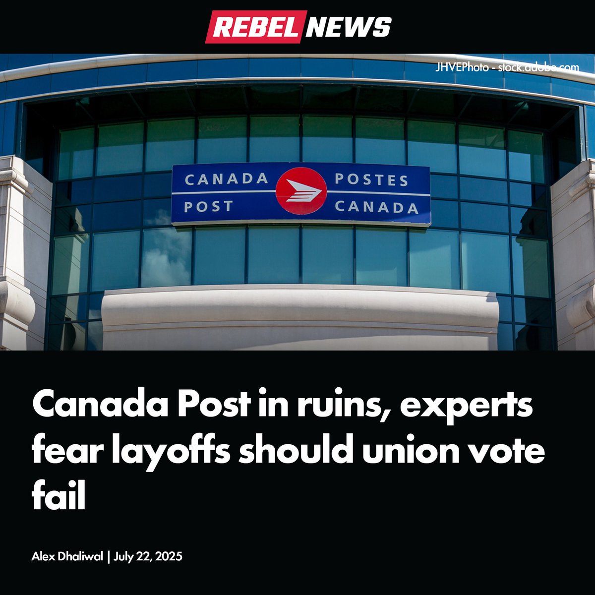 RebelNews_CA's tweet image. On May 28, Canada Post offered a 'final' contract to workers: a 13% wage hike over four years and a $1,000 signing bonus. It is expected to be rejected.
READ MORE: rebelne.ws/44Il0D7