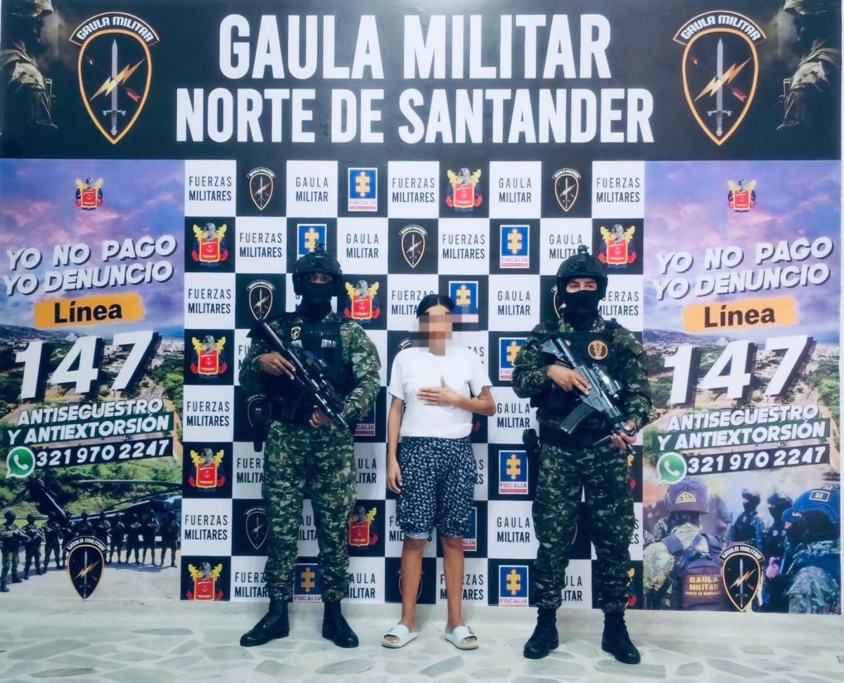 Ejercito_Div2's tweet image. El Gaula Militar Norte de Santander en coordinación con la @PoliciaColombia lograron la captura de dos personas por el delito de extorsión y hurto agravado en Cúcuta.
Nuestro compromiso es continuar combatiendo los delitos que afectan la libertad personal.
☎️Informar si paga!…