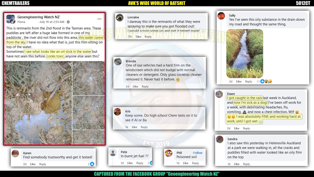 VaxxersAnti's tweet image. Anti-Chemites freak out over "the water that came from the sky" because apparently they've never looked at the ground after rain before... ever...
