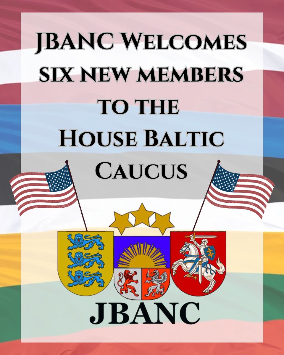 JBANCchatter's tweet image. Six U.S. Representatives have recently joined the #HouseBalticCaucus. The U.S.-Baltic relationship is stronger than ever, with 20 members joining in 2025, raising the total number of caucus members to 98. Thank you all and welcome! jbanc.org/baltic-caucus/