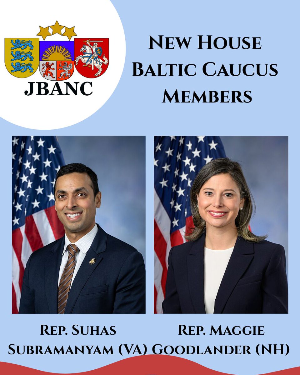JBANCchatter's tweet image. Six U.S. Representatives have recently joined the #HouseBalticCaucus. The U.S.-Baltic relationship is stronger than ever, with 20 members joining in 2025, raising the total number of caucus members to 98. Thank you all and welcome! jbanc.org/baltic-caucus/