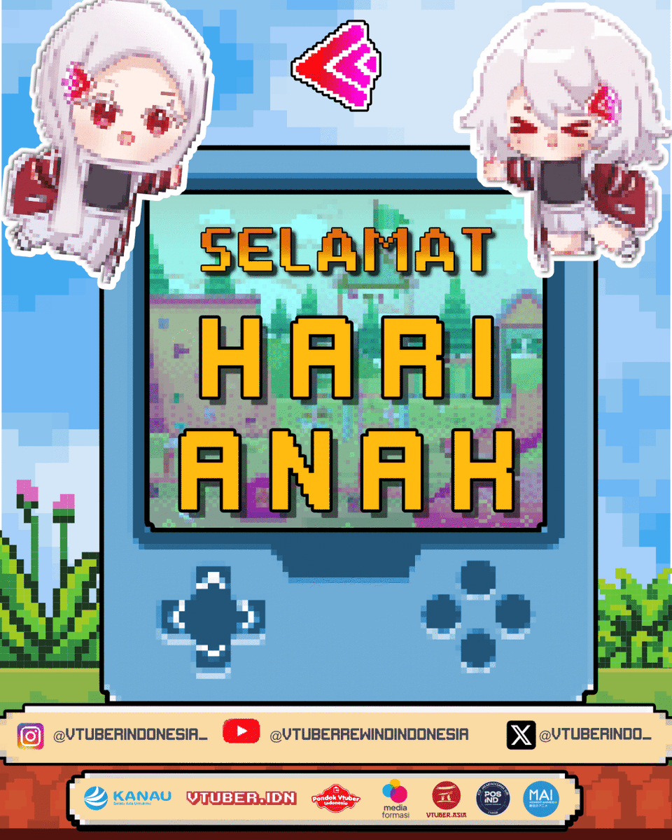 VTuberIndo_'s tweet photo. 🧒👧 Selamat Hari Anak Nasional !!!
Setiap impian kecil hari ini bisa jadi inovasi besar esok hari.
Dukung suara dan imajinasi mereka karena mereka bisa jadi pelopor dunia virtual yang akan datang. 🎮✨

 #VTuberRewind #Harianak https://t.co/NqG4aDgK3f