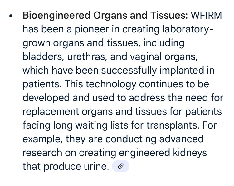 Scientists at Wake Forest (WFIRM) here in NC have been actively working to address the shortage of donor organs. 

They’re focusing on simpler engineered tissues for now, but it’ll be interesting to see what the future holds for regenerative medicine. 

No matter what though,