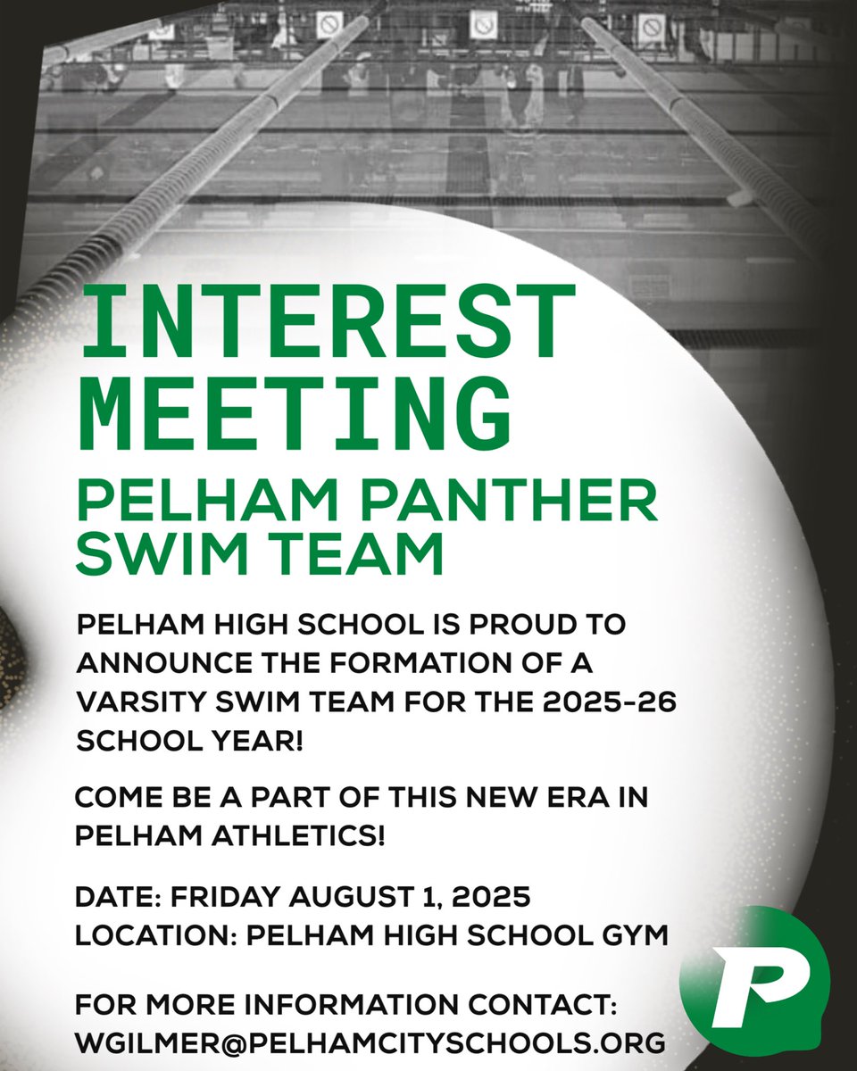 ThePelhamWaySOC's tweet image. Pelham Athletics is growing!
So excited for the addition of the Pelham Panther Swim team this year!
Calling all swimmers to come out to the first meeting next week!
#ThePelhamWaySwim
@ThePelhamWayAD
@PelhamSchools
@PPMSAthletics
