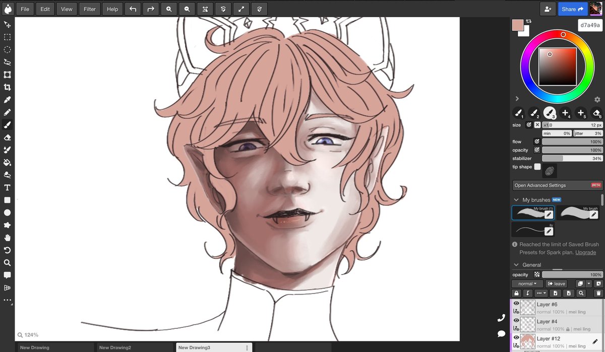 sigkezai's tweet image. dahlia wip ...... i think im improving on shading skin and its making me really happy 😭😭😭