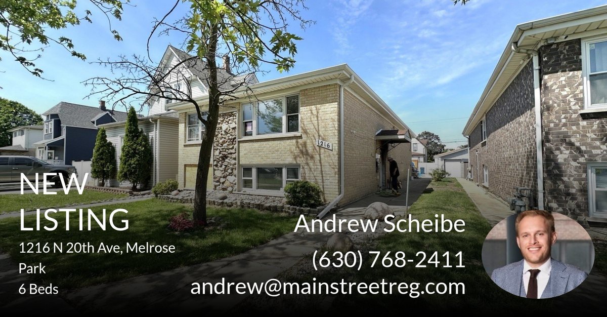 MainStreetREG's tweet image. 📍 New Listing 📍 Take a look at this fantastic new property that just hit the market located at 1216 N 20th Ave in Melrose Park. Reach out here or at (630) 768-2411 for more information

Main Street Real Estate Group 
info... homeforsale.at/1216_N_20TH_AV…