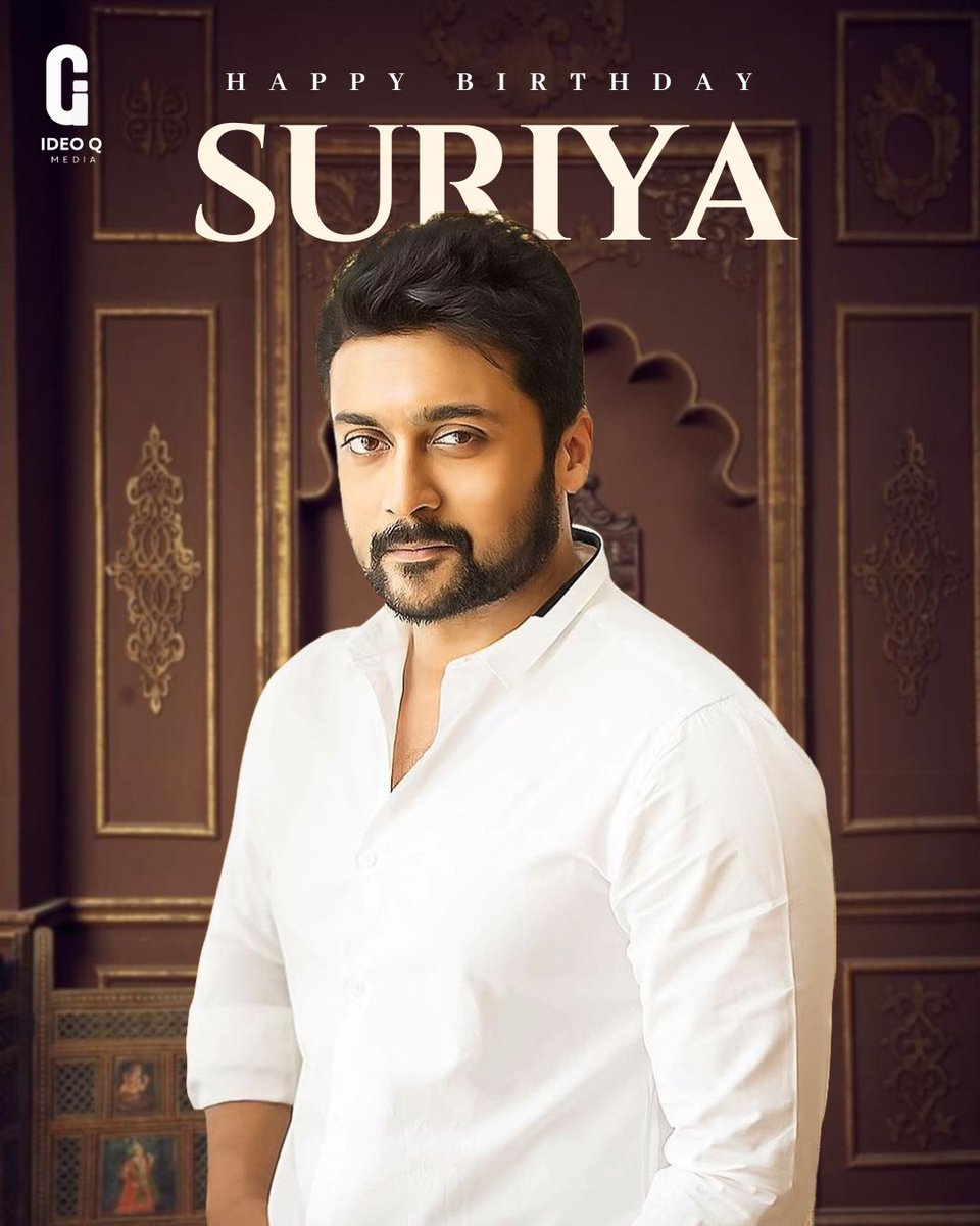 IDEO Q MEDIA OFFICIAL (@ideoqmedia) on Twitter photo Happy Birthday <a href="/Suriya_offl/">Suriya Sivakumar</a> Sir 🎉🎉
#suriya50thbirthday #Suriya47 #Suriya50 #SuriyaFans Happy Birthday <a href="/Suriya_offl/">Suriya Sivakumar</a> Sir 🎉🎉
#suriya50thbirthday #Suriya47 #Suriya50 #SuriyaFans