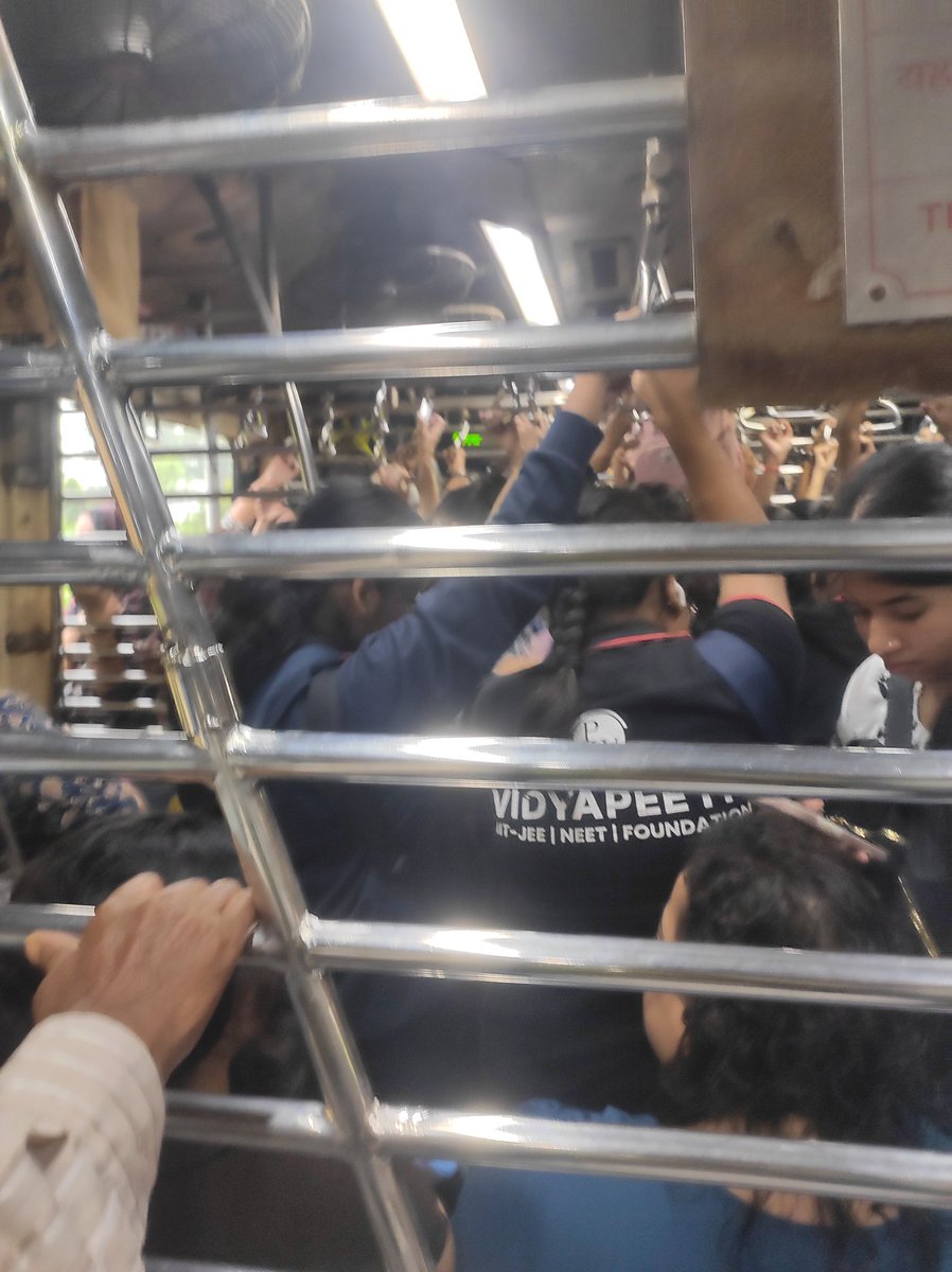 Muthukkumar (@muthuccumar) on Twitter photo The status of the First Class ladies compartment at <a href="/Central_Railway/">Central Railway</a>.
Even after paying 5 times that of 2nd class fare these passengers have to travel like cattle!!
#WeDontWantBulletTrain
<a href="/AshwiniVaishnaw/">Ashwini Vaishnaw</a>
<a href="/BankiMistry/">Bankim Mistry, Chakala, Andheri, Mumbai, INDIA</a>
<a href="/zoru75/">Zoru Bhathena</a>
<a href="/RailwaySeva/">RailwaySeva</a>
<a href="/MumRail/">मुंबई Mumbai Rail Pravasi Sangha</a>
<a href="/rajuparulekar/">Raju Parulekar</a> The status of the First Class ladies compartment at <a href="/Central_Railway/">Central Railway</a>.
Even after paying 5 times that of 2nd class fare these passengers have to travel like cattle!!
#WeDontWantBulletTrain
<a href="/AshwiniVaishnaw/">Ashwini Vaishnaw</a>
<a href="/BankiMistry/">Bankim Mistry, Chakala, Andheri, Mumbai, INDIA</a>
<a href="/zoru75/">Zoru Bhathena</a>
<a href="/RailwaySeva/">RailwaySeva</a>
<a href="/MumRail/">मुंबई Mumbai Rail Pravasi Sangha</a>
<a href="/rajuparulekar/">Raju Parulekar</a>