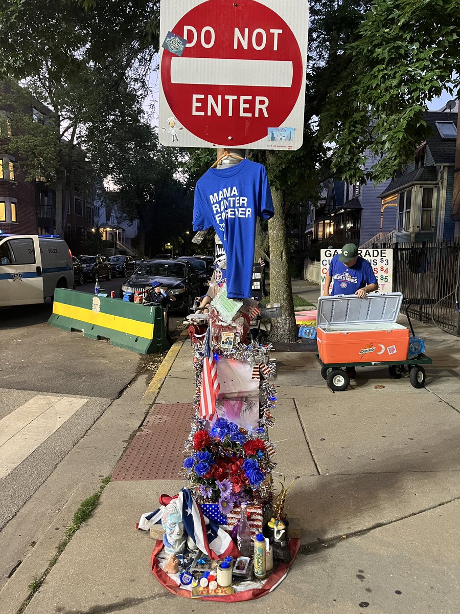 Bleacher_Bunch's tweet image. With the @obvious_shirts back on #Cubs mom shrine, we can’t lose.