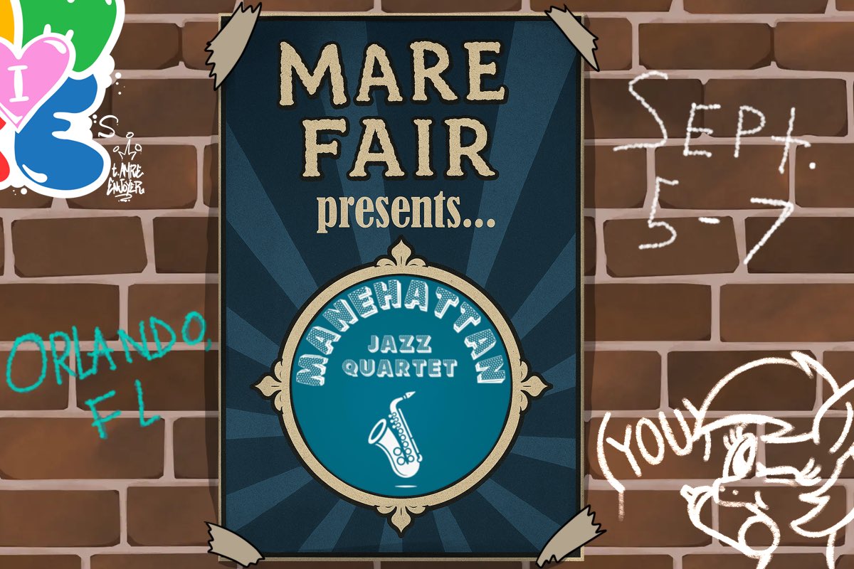 Mare Fair 2025 (@marefaircon) on Twitter photo The Manehattan Jazz Quartet is gearing up to bring a genre twist to this concert!
Get ready for high-energy jazz and samba arrangements of your favorite My Little Pony songs. You’re sure to be captivated by <a href="/ManehattanJazz/">The Manehattan Jazz Quartet</a>’s playing and craftsmanship! The Manehattan Jazz Quartet is gearing up to bring a genre twist to this concert!
Get ready for high-energy jazz and samba arrangements of your favorite My Little Pony songs. You’re sure to be captivated by <a href="/ManehattanJazz/">The Manehattan Jazz Quartet</a>’s playing and craftsmanship!