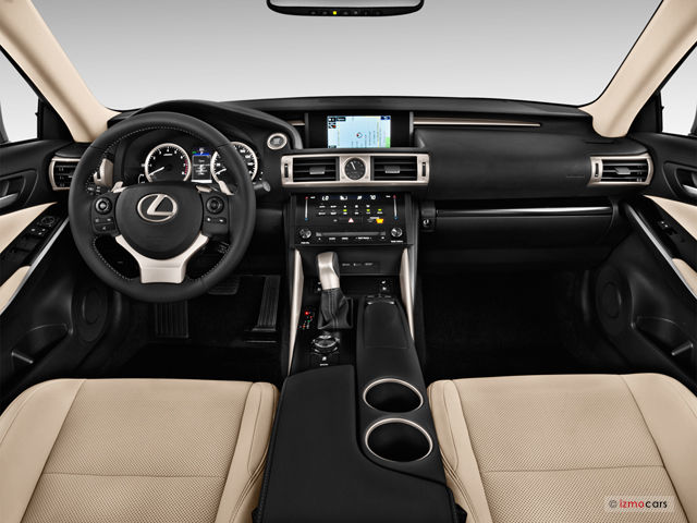 TESLA_winston's tweet image. On the left is the 2025 Lexus IS250 interior. On the right is the 2015 Lexus IS250 interior.