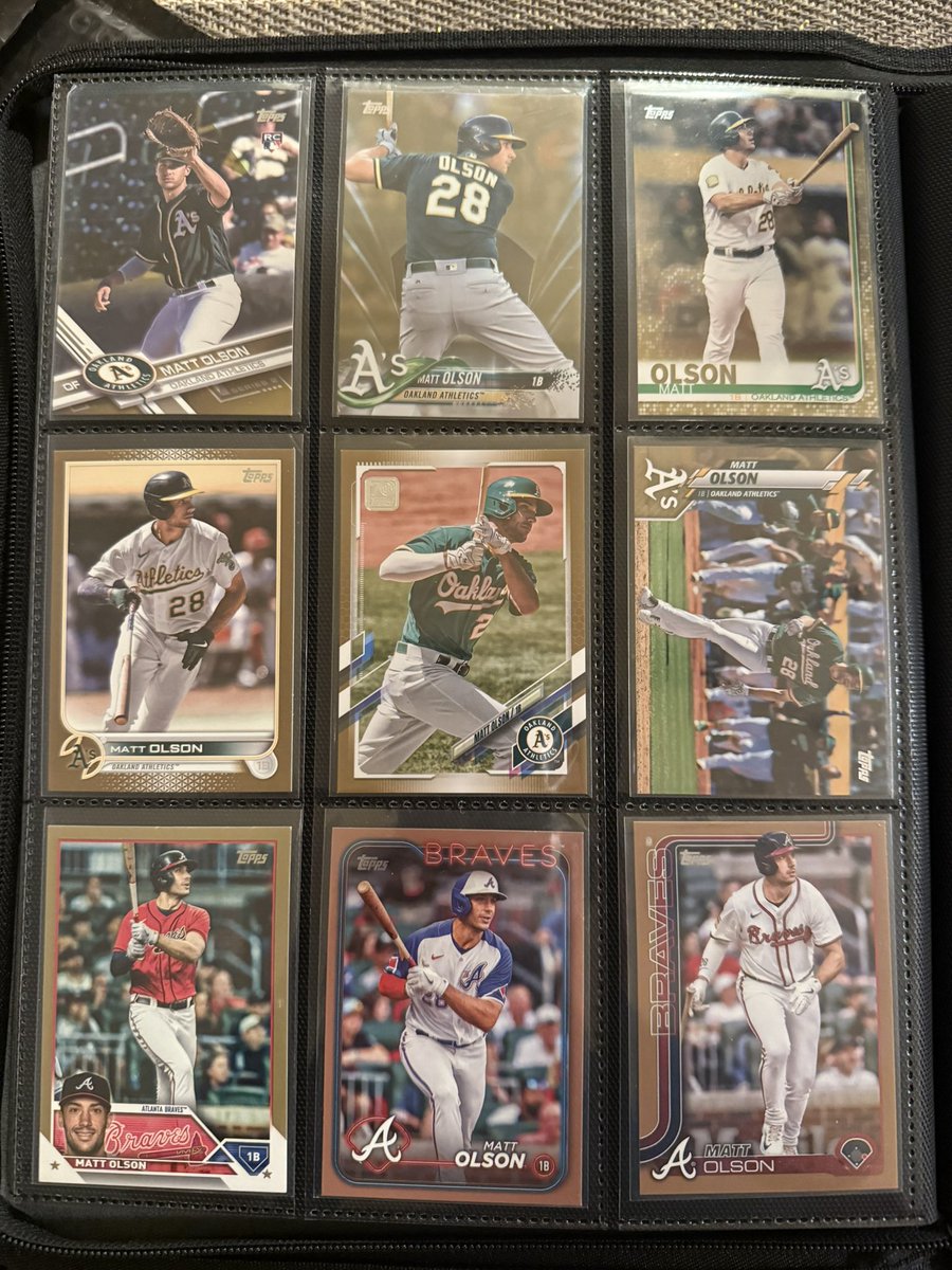 Cafe_y_Cards's tweet photo. Finally completed the Matt Olson Topps Gold run 🟨💪
2017 ➡️ 2025 all in gold /year
Just feels right lining them up 🔥
#ToppsGold #Braves #MattOlson #thehobby https://t.co/EkI5qTiLr7