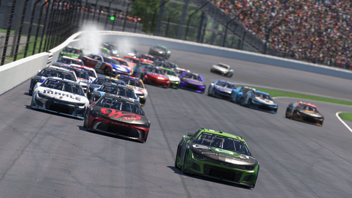 ENASCARGG's tweet image. GIVE IT TO @swilson3_ 🏁
He wins at The Brickyard and ties @NickOttinger for most wins in a eCCiS season (6)