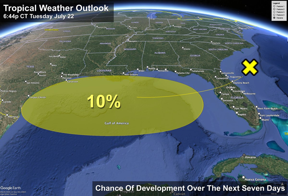 spann's tweet image. TROPICS: A trough of low pressure on the southern end of a frontal boundary is currently located just offshore of the Southeastern U.S. coast. Over the next few days, this system is forecast to move west-southwestward into the north-central portion of the Gulf, where…