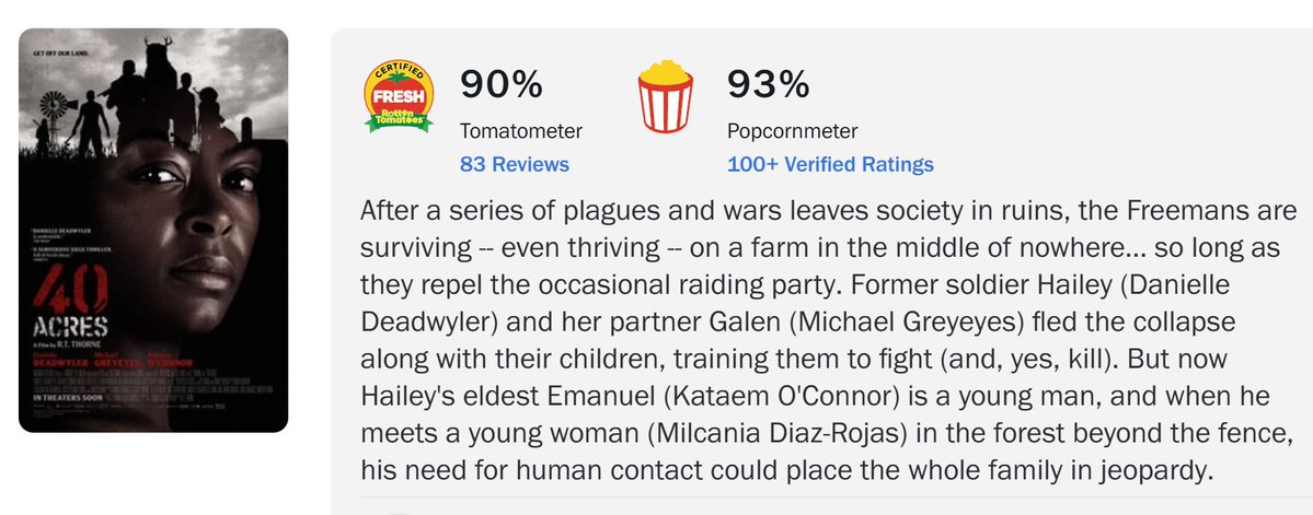 Mel_Ankoly's tweet image. Anyone watch 40 Acres yet? I'm a sucker for anything post-apocalyptic so I'll be watching it tonight.