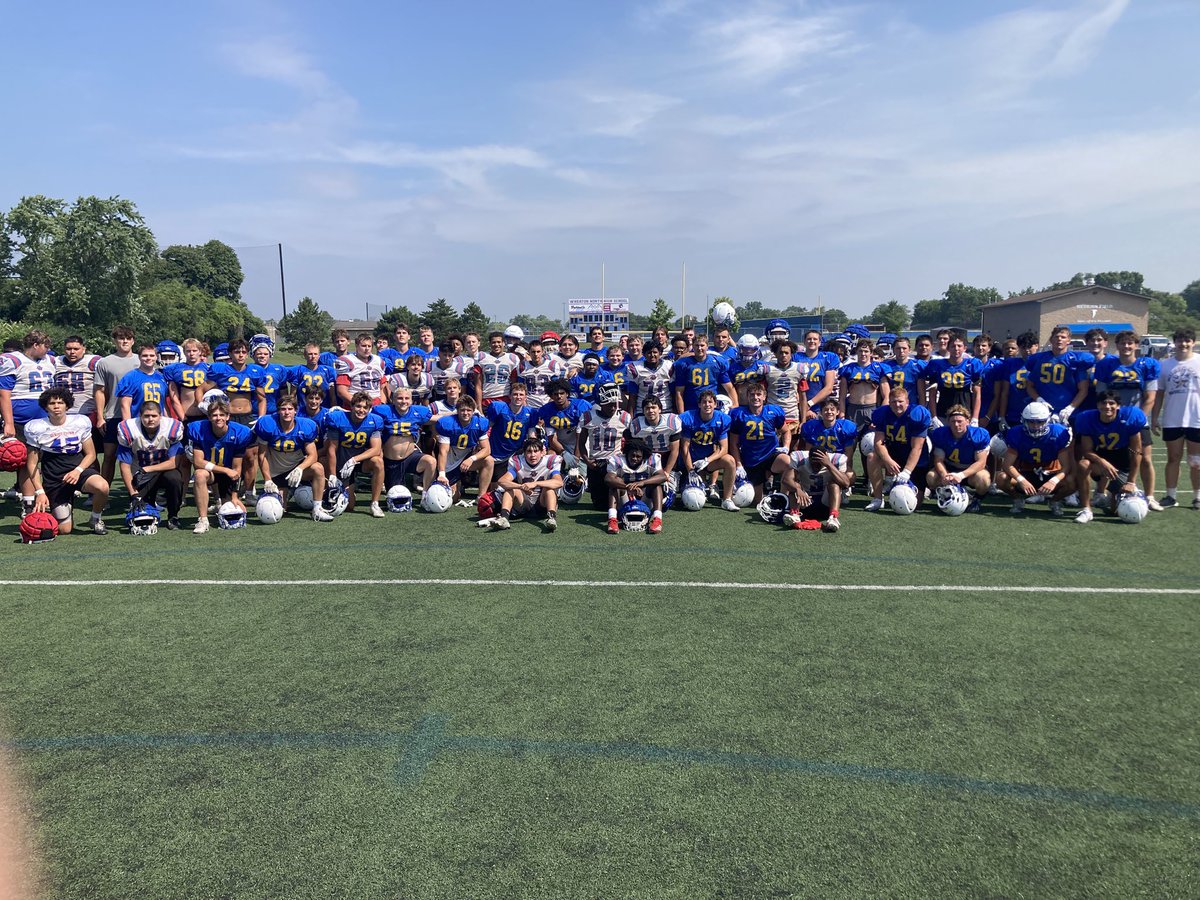 Thanks to Coach Steinhaus and his Dundee-Crown team for coming down today for a joint practice.  Best of luck to the Chargers in the Fox Valley Conference this fall.