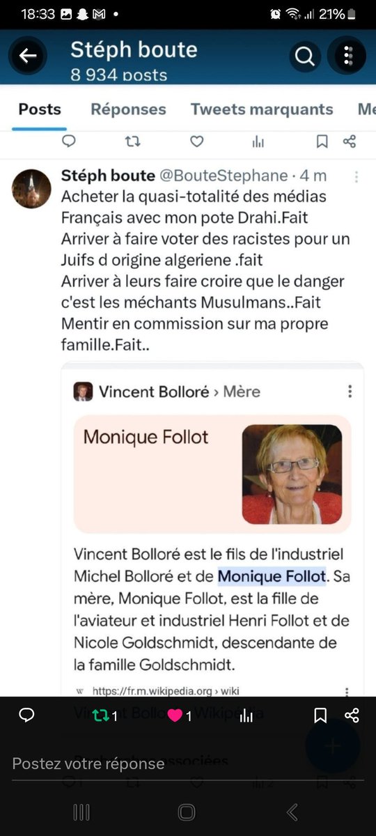 BouteStephane's tweet photo. @v_goldschmidt C est un truc installer par ta famille a tout les coups..😉🤣🤣
La plus grande #preuve d #ingérence #Sionistes en #France c est toi mon chère cousin des #Rotchild... https://t.co/7pAUSg2S8j