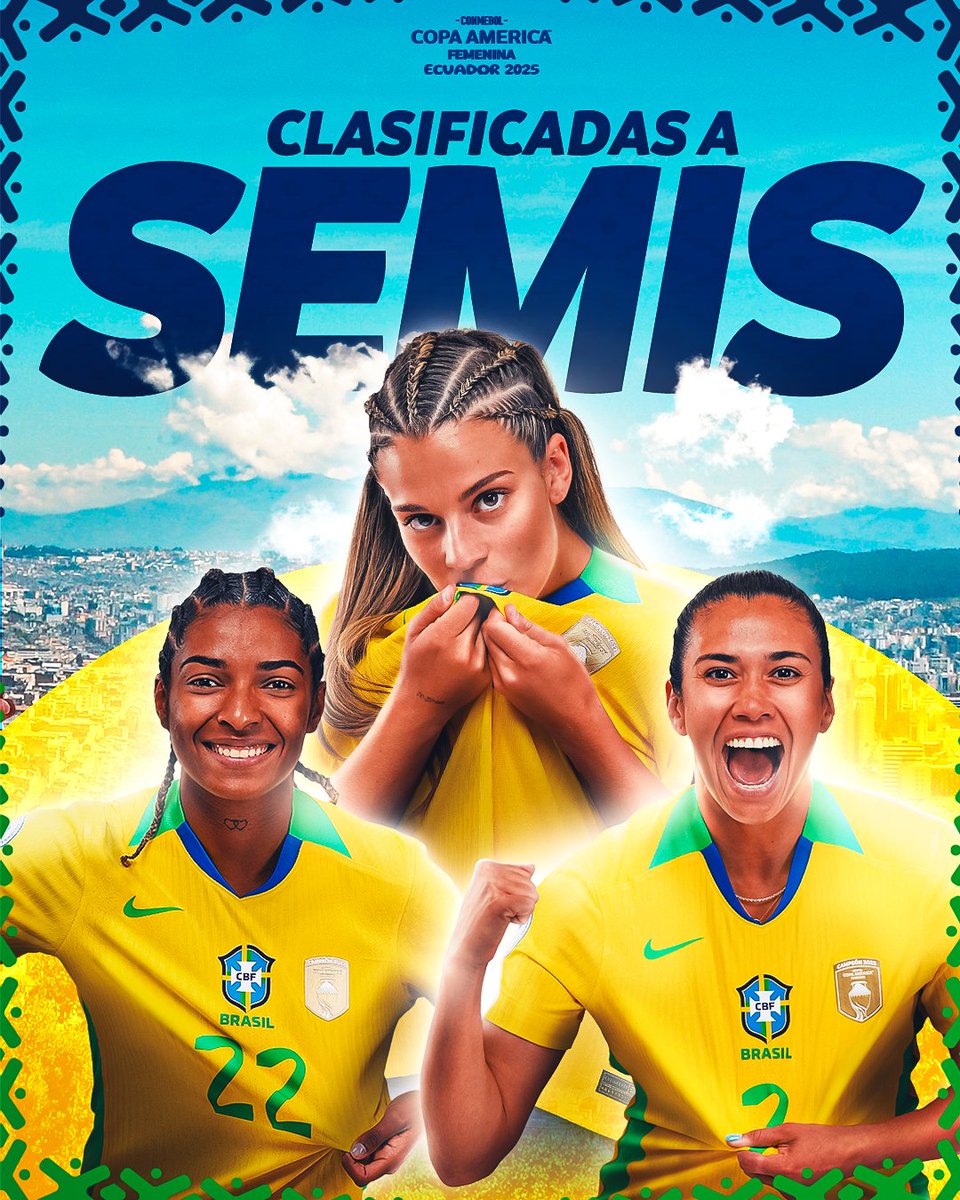 Semifinales ✅ Misión cumplida para Brasil 💪🇧🇷

#CopaAmericaFEM