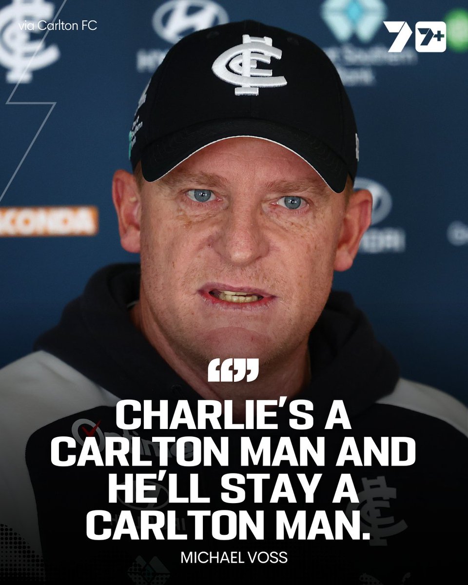 7AFL's tweet image. Michael Voss makes a direct and emphatic response to the rumours surrounding Charlie Curnow.