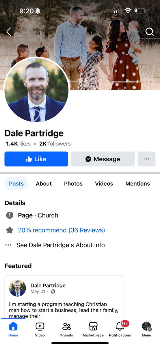 dalepartridge's tweet image. For the record, this is not my Facebook page. Whoever runs this account is scamming people under my name. I have reported it multiple times.
@facebook can you please shut this page down?
Also, please report:
facebook.com/share/15HSR6S7…