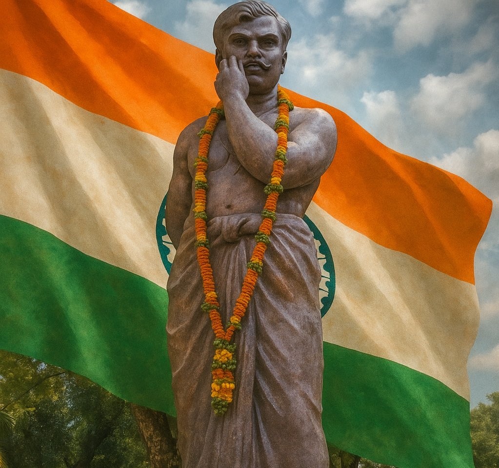 VoiceOfBrahmins's tweet image. जब तुम सबके पुरखे छिपे थे मकान में,
ब्राह्मणों ने तब जान दी थी युद्ध घमासान में।
- पंडित चंद्रशेखर आजाद