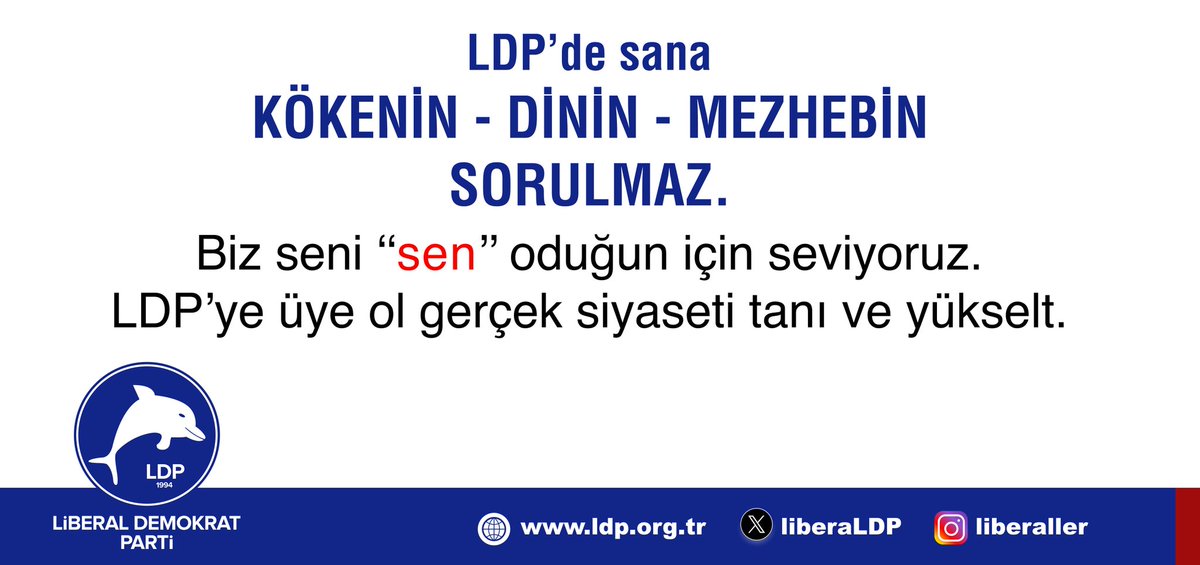 liberaLDP's tweet image. Özgürlük, demokrasi ve bireysel haklar için sen de Liberal Demokrat Parti’ye katıl! Değişimin parçası ol, geleceği birlikte inşa edelim.
Üye olmak için: 🌐👇
ldp.org.tr/index.php/uye-…