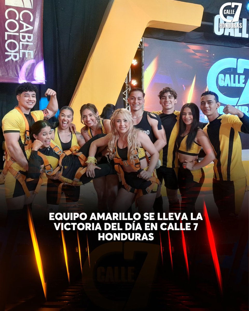 11_Noticias's tweet photo. 🟡 ¡Martes con sabor amarillo! El equipo amarillo ganó dos de las tres competencias del día y se quedó con la victoria de la jornada. 💪 

Mira cómo dominaron la noche 👉 https://t.co/MRjHuM5nCY

#Calle7Honduras #VictoriaAmarilla #CompetenciaReal https://t.co/Xbr0Lb5Cwy