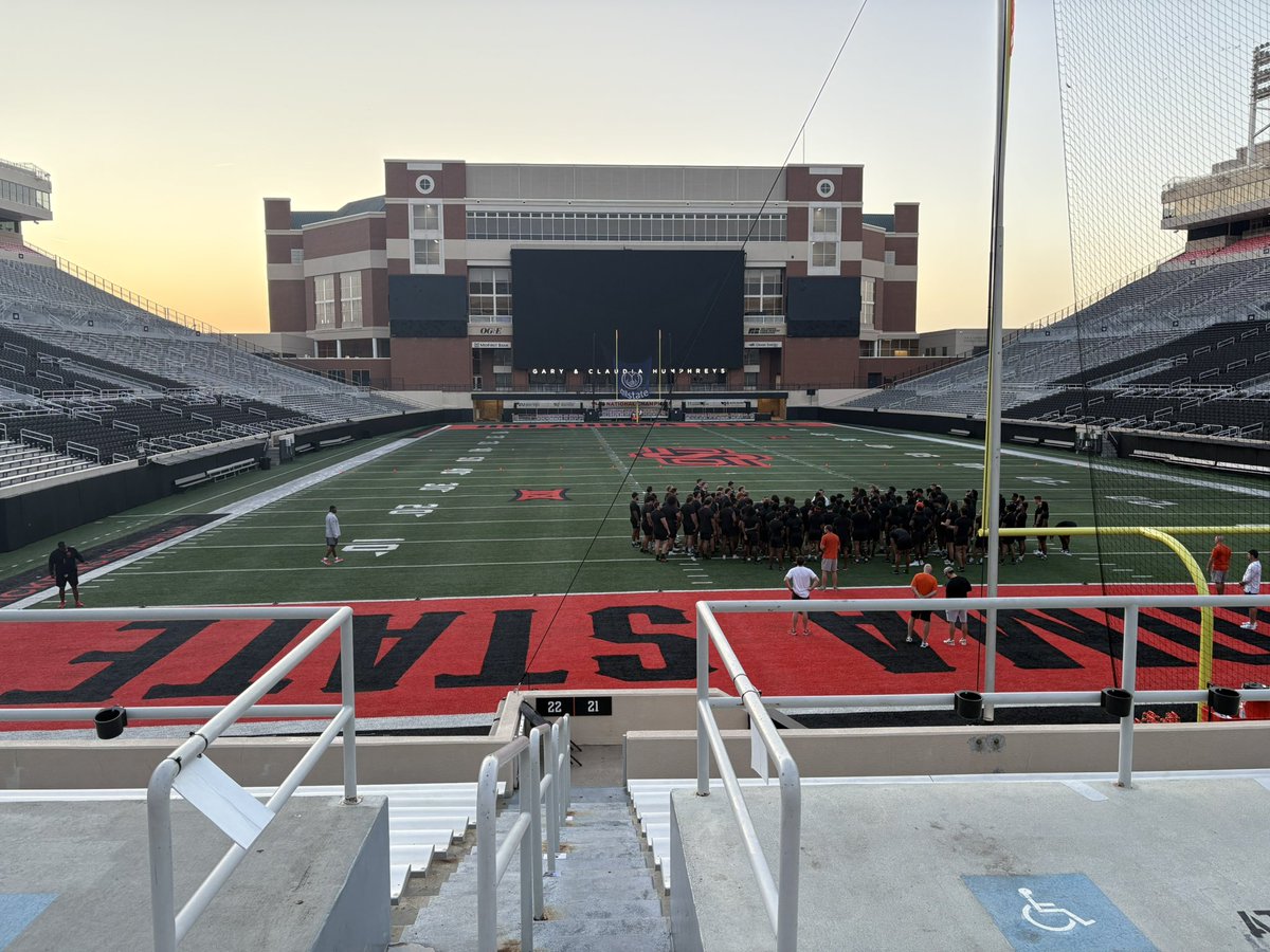 Incredible job by Coach Glass and the rest of our strength staff this Summer—these men are ready for the road ahead! Fall camp on deck! #GoPokes #DAT