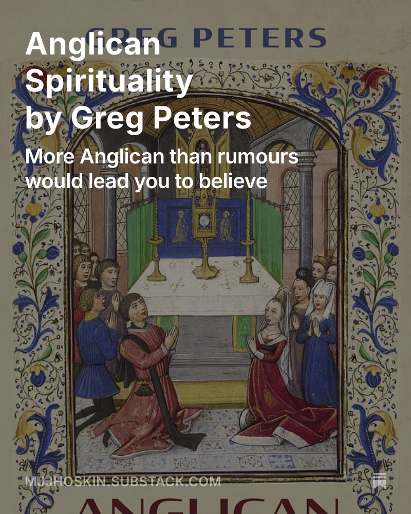 I decided to write a review of Greg Peters' Anglican Spirituality: An Introduction. I like the book, but also admit a pro-Greg bias.