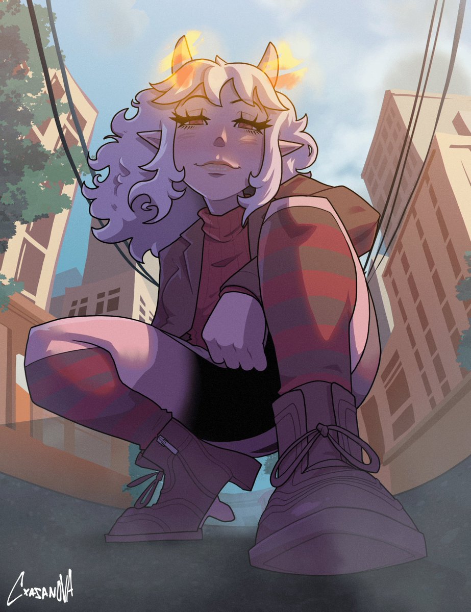Cxasanova's tweet image. here's one of my commissions, this one is from @Malalacky of their OC, this was pretty cool to draw