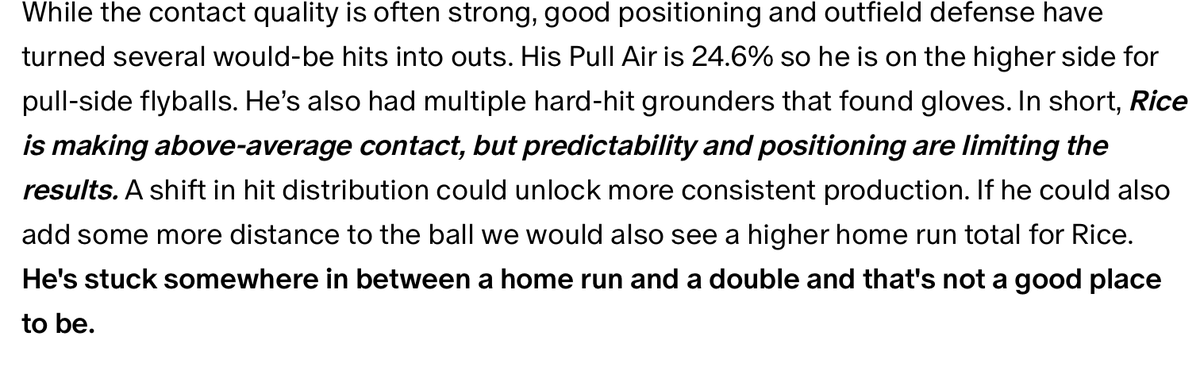 YankeeSource's tweet image. We talked about Rice’s need to add a little more distance to the ball a few days ago.
patreon.com/posts/bad-luck…