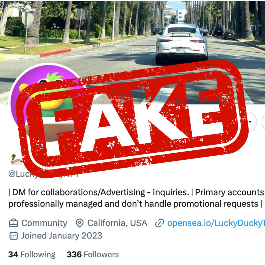 luckyduckytoons's tweet image. Quick Security Update! It's been brought to our attention a scammer is using the old @ luckyduckynft handle on X. The only official Lucky Ducky account on X is at @luckyduckytoons. Please block + report and don't engage if they DM you.