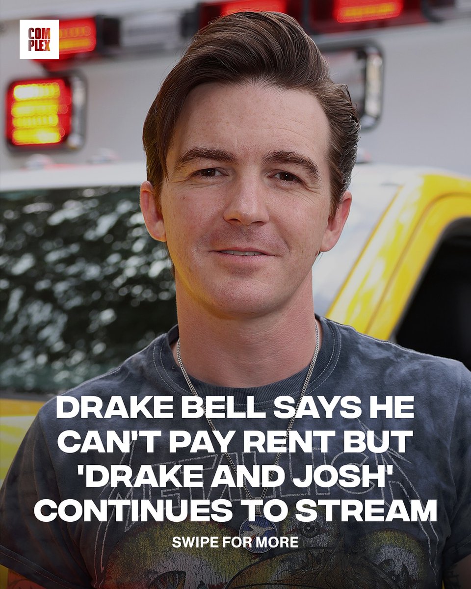 Complex's tweet image. Drake Bell speaks out on Nickelodeon stars not receiving residuals
He recently spoke on a podcast about ‘Drake and Josh’ streaming on various platforms but him making no money from it and struggling to pay rent
The show is now streaming on Netflix but Drake Bell and his…