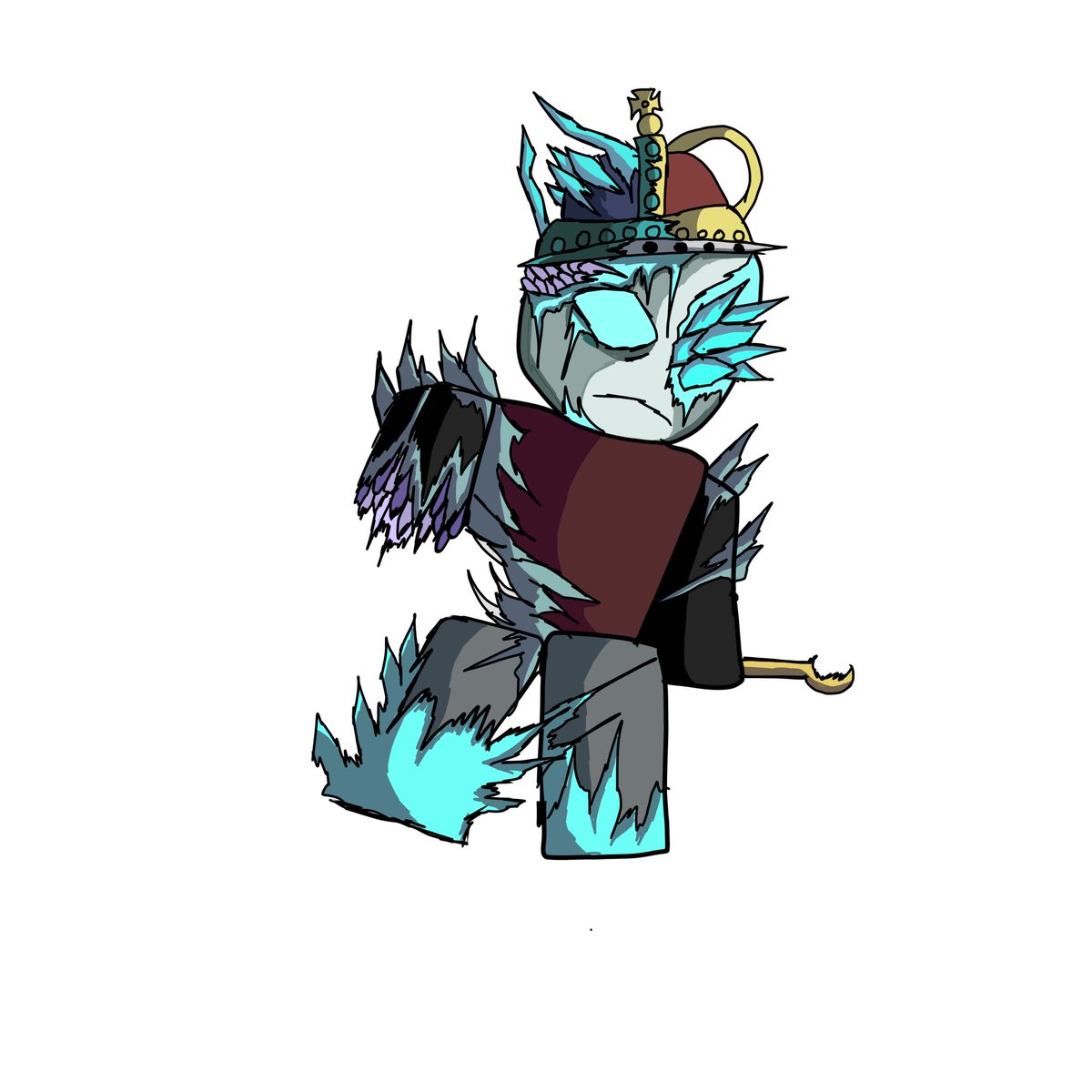 john_doe242's tweet image. cruel king and griefer looking a lil messed up 
#blocktales #cruelking #griefer