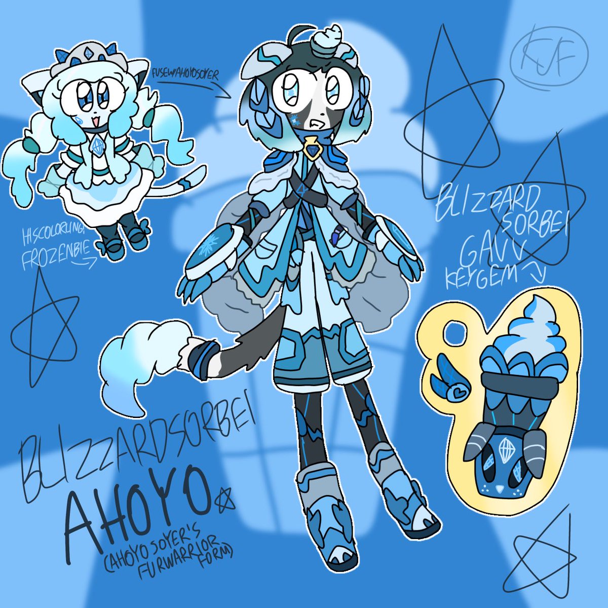GodofMai's tweet photo. “For Now… I Be My King of a Blizzard of Sorbet! I’m Coolest King Now!!”~🐶💙
Here’s Ahoyo Soyer’s FurWarrior Form Has Been Revealed, He’s was FurWarrior of Sorbet
#Originalcharacter #Crossover #Fanart #Copyability #ElementalForms #ElementalPowers #Kamenridergavv #Blizzardsorbei https://t.co/wA2WN9ooSc