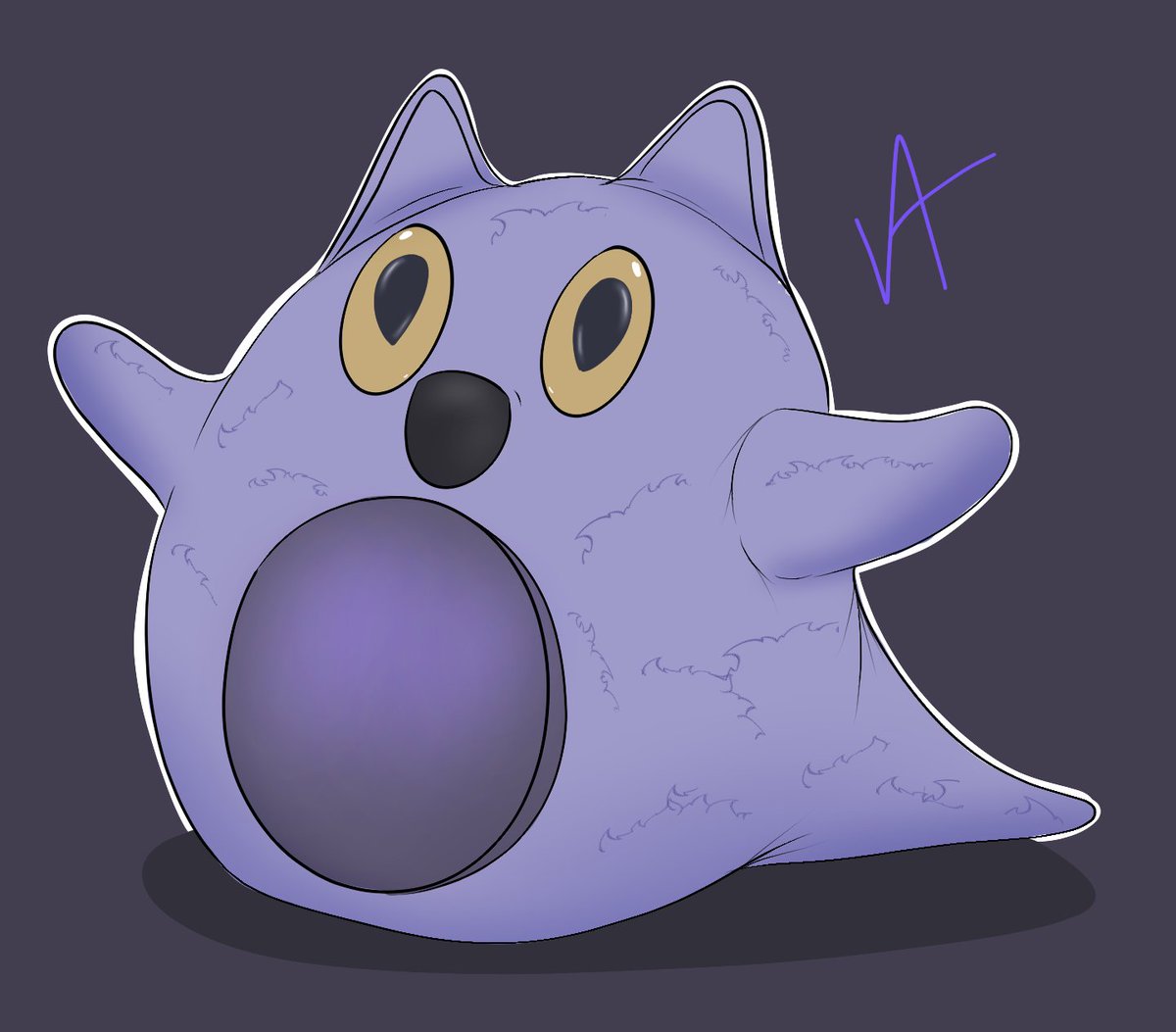 VoraciousArtist's tweet image. Had a few spare minutes, OG fans of mine will recognise this adorable lump of carefree stupidity.
For everyone, this is a Fluzzy.