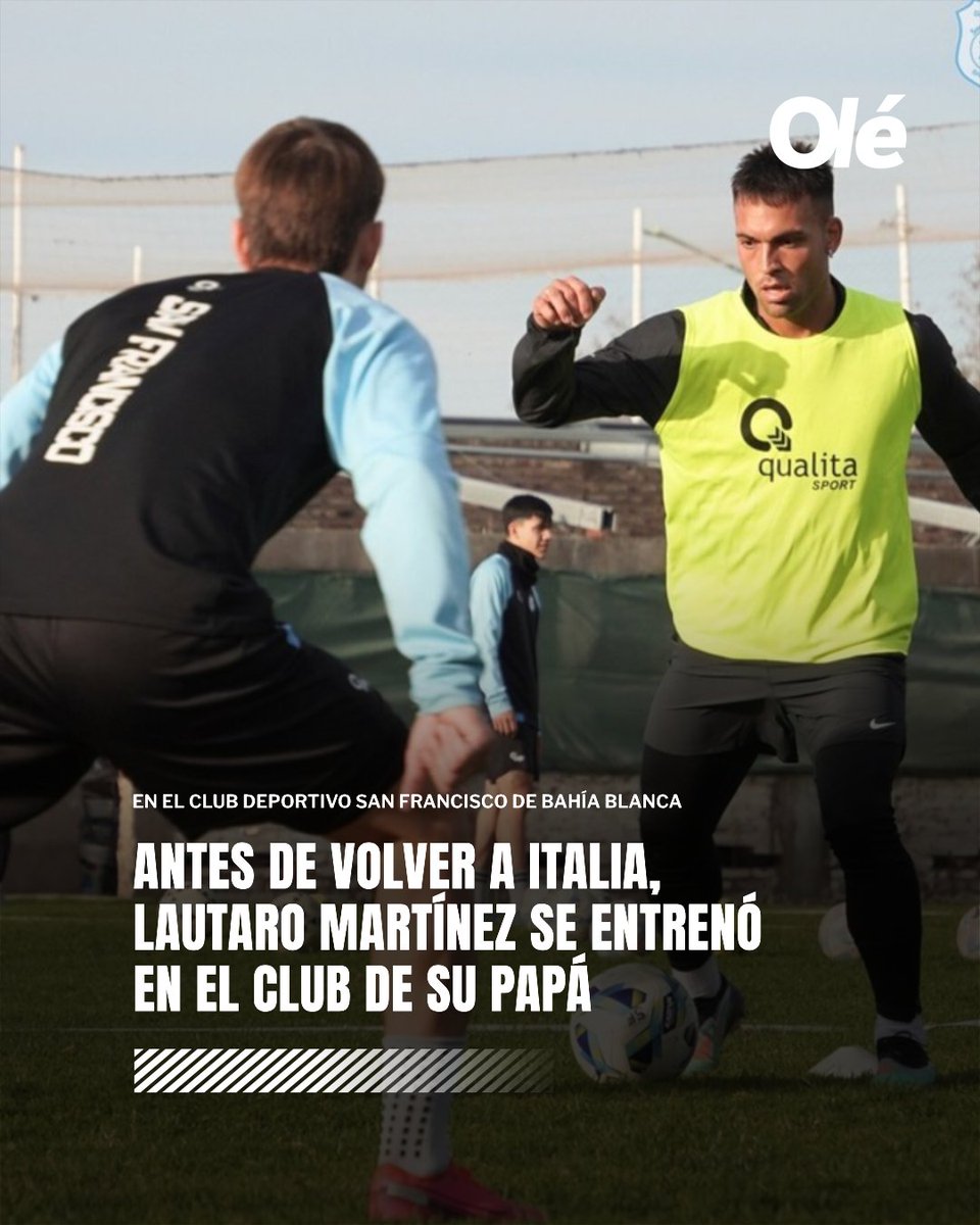 DiarioOle's tweet image. EL TORO SE ENTRENÓ EN BAHÍA BLANCA ⚽️
🇦🇷 Antes de regresar a Italia para el inicio de la temporada, Lautaro Martínez se entrenó en el Club Deportivo San Francisco de su ciudad natal
➡️ Su papá es presidente del club, su hermano se desempeña como defensor y su mamá trabaja allí…