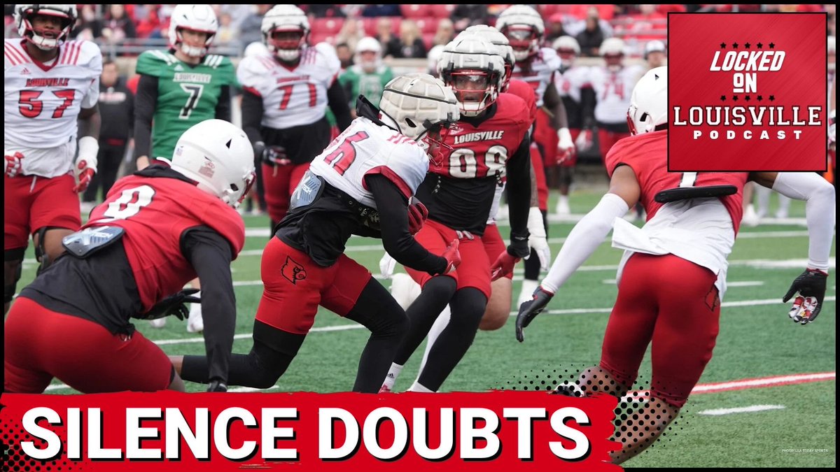 LO_Louisville's tweet image. New episode is out! #FirstListen
@dpence_ previews the cornerbacks position:
🔴 Can the group silence the doubts?
🔴 Rodney Johnson Jr 📈
🔴 Who steps up?
🎧: linktr.ee/lockedonlouisv…
YouTube: youtu.be/CQWaOapBHH8?si…