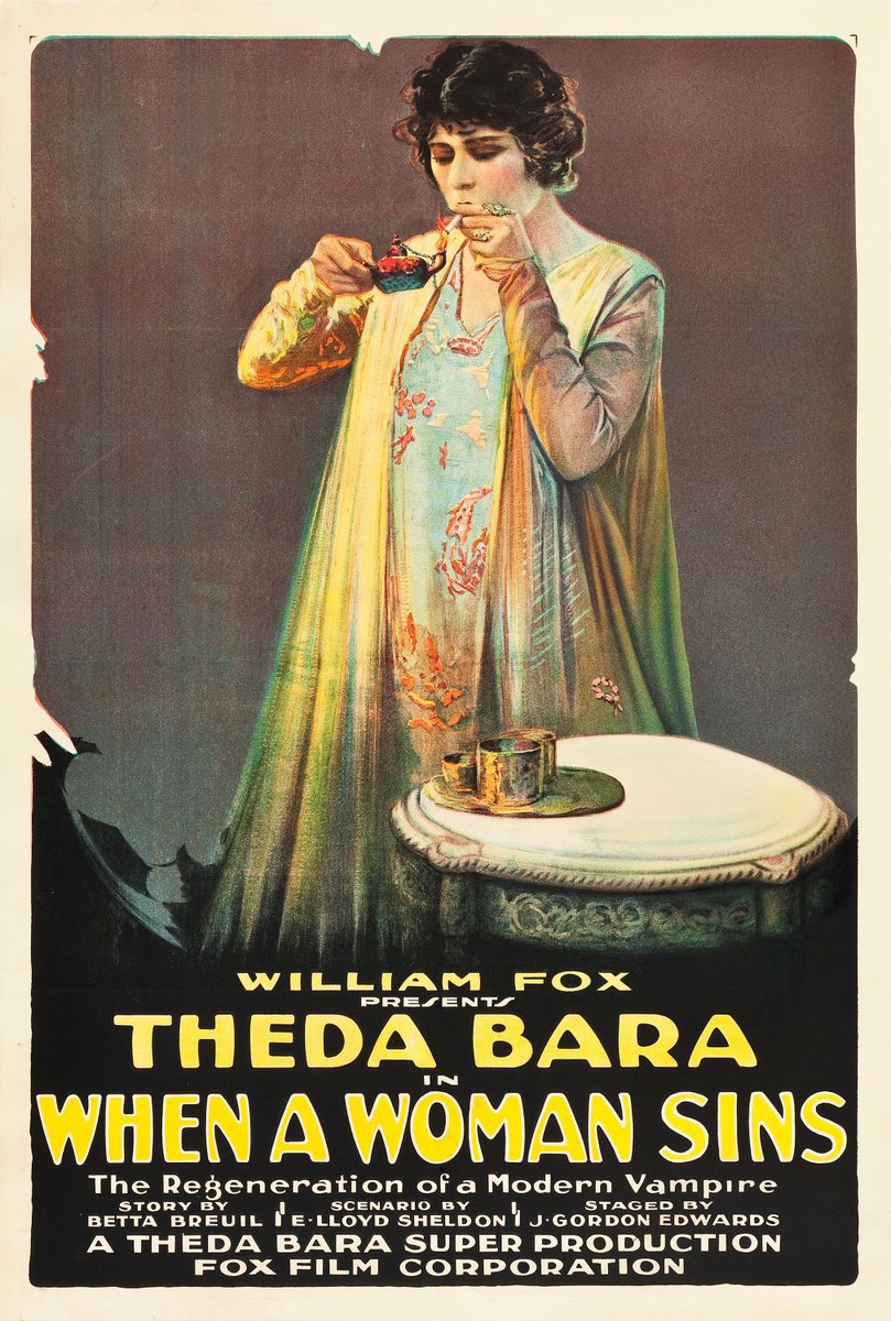 the_silent_era's tweet image. Lost Movie #158
When a Woman Sins is a 1918 American silent drama film directed by J. Gordon Edwards and starring Theda Bara.