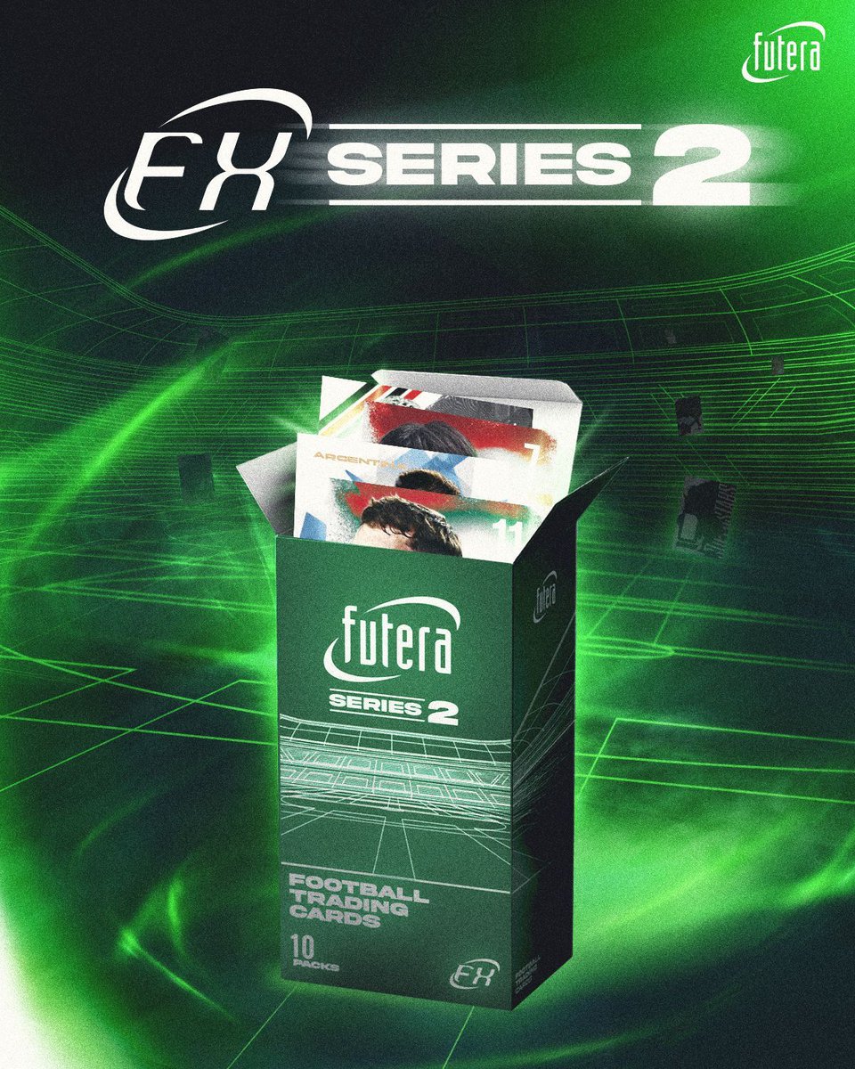 Futera's tweet image. It’s almost here. FX Series drops at 14:00 GMT on Wednesday, 30th July 2025 at futera.com
Ready for the next pull?
#futera #tradingcard #fxworldfootball #futerafx