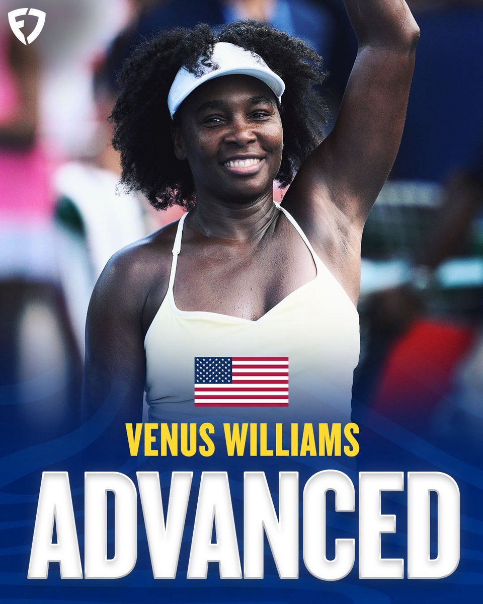 FanDuel's tweet image. VENUS WILLIAMS IS BACK 👏
She claims her first singles victory since August 2023 🔥