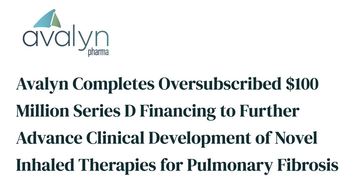 PFWarrior's tweet image. Exciting from Avalyn Therapeutics!
Avalyn secured $100M to develop inhaled treatments for pulmonary fibrosis.
PF Warriors welcomes this investment and encourages all research to center the voices of those living with interstitial lung disease.
globenewswire.com/news-release/2…