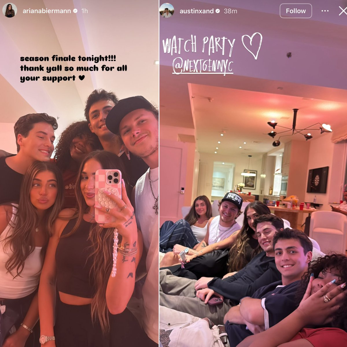 queensofbravo's tweet image. Some of the cast members of #NextGenNYC are watching the finale together ❤️
