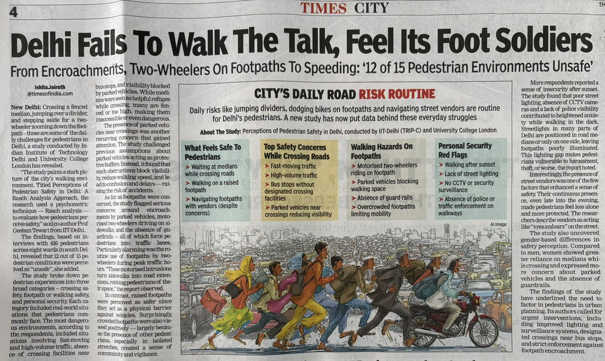 Rashi Grover 💜 (@lavendermist15) on Twitter photo As a pedestrian🚶♀️in Delhi myself, I couldn’t agree more. Hope the policymakers listen …
Prof. Geetam Tiwari #roadsafety #pedestrian #safety #saferstreets #SaferRoads <a href="/jaishreejindel/">Jaishree Jindel</a> <a href="/krish70/">Krishnan Srinivasan</a> <a href="/gupta_rekha/">Rekha Gupta</a> <a href="/LtGovDelhi/">LG Delhi</a> <a href="/ishita_jairath/">Ishita Jairath</a> <a href="/iitdelhi/">IIT Delhi</a> <a href="/urbanvoicesin/">UrbanVoices.in</a> As a pedestrian🚶♀️in Delhi myself, I couldn’t agree more. Hope the policymakers listen …
Prof. Geetam Tiwari #roadsafety #pedestrian #safety #saferstreets #SaferRoads <a href="/jaishreejindel/">Jaishree Jindel</a> <a href="/krish70/">Krishnan Srinivasan</a> <a href="/gupta_rekha/">Rekha Gupta</a> <a href="/LtGovDelhi/">LG Delhi</a> <a href="/ishita_jairath/">Ishita Jairath</a> <a href="/iitdelhi/">IIT Delhi</a> <a href="/urbanvoicesin/">UrbanVoices.in</a>